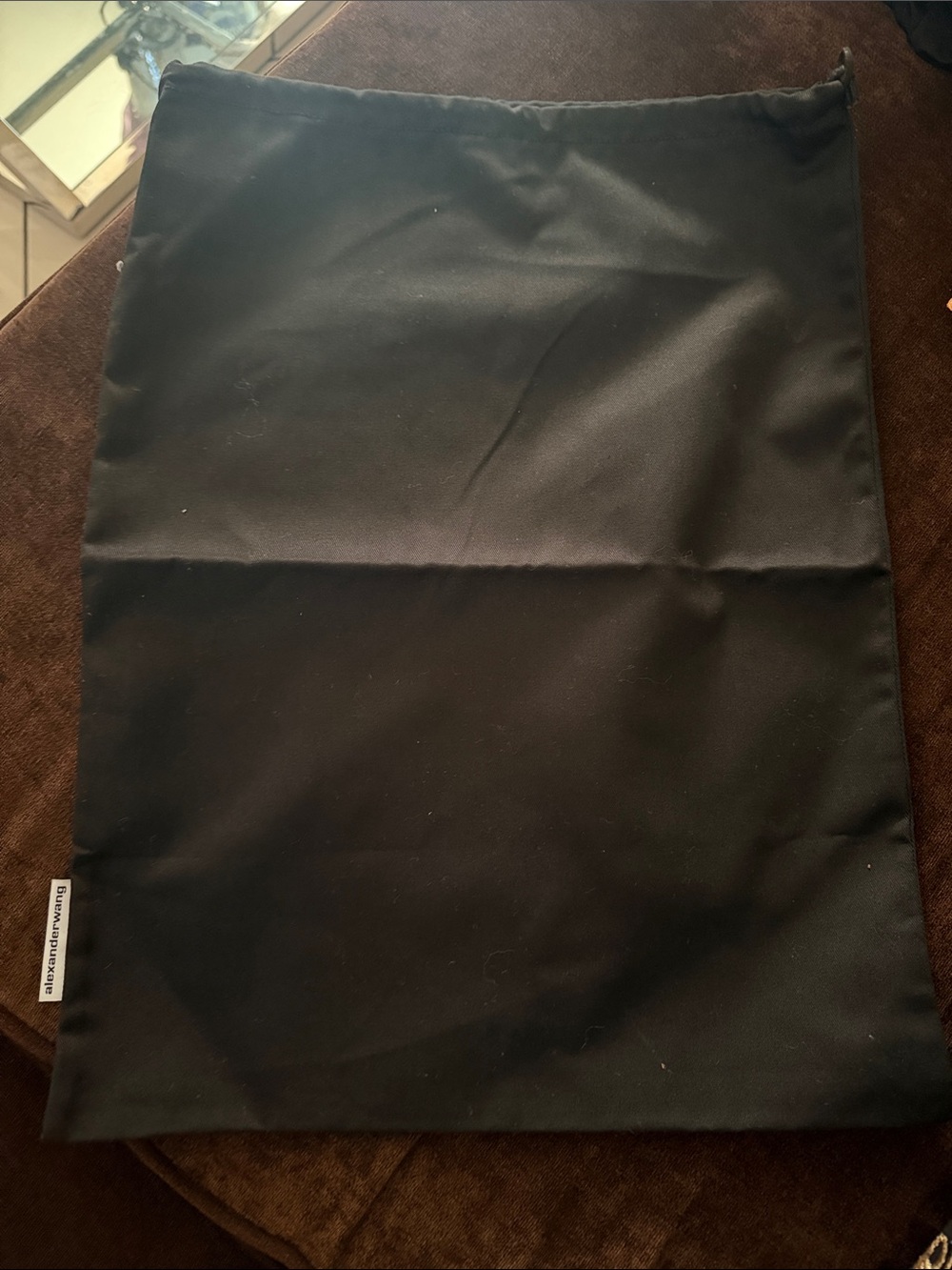 ALEXANDER WANG Black Drawstring DUST Travel Bag